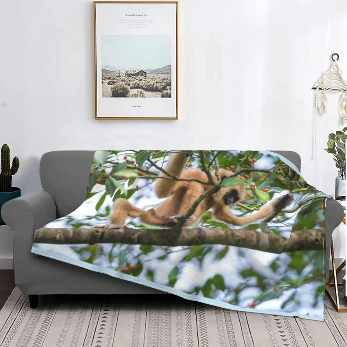 Мягкое Флисовое одеяло из мягкого микрофлиса с белой рукой