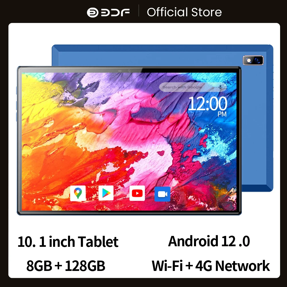 BDF P30 10,1 - дюймовый планшет IPS 8 ГБ оперативной памяти 128 ГБ ROM Android Octa Core Android 12 3G 4G Lte Sim Карты WiFi Быстрая зарядка
