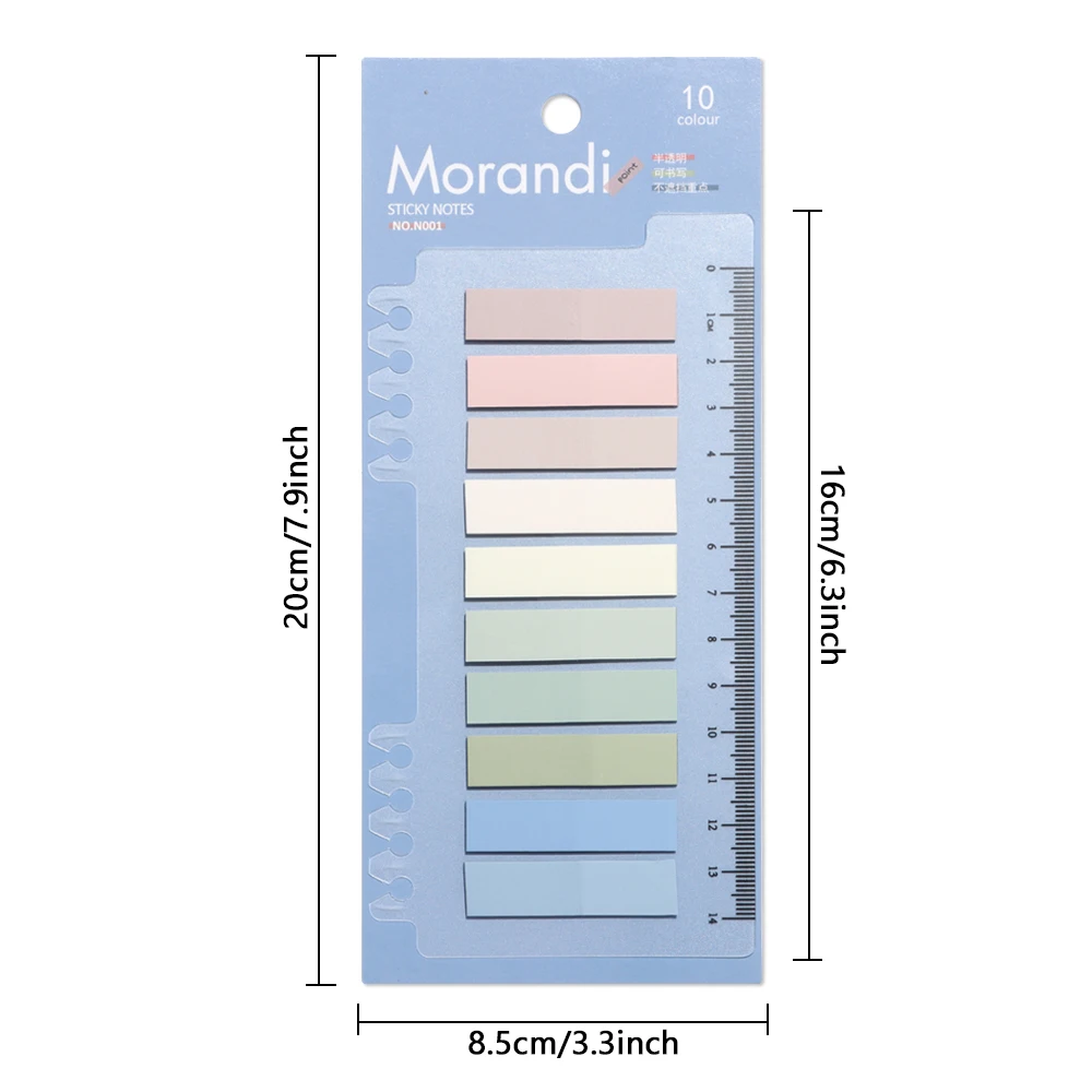200 Sheets Morandi Color Sticky Notes Loose-leaf Paster Sticker Index Flags Memo Pad Key Points Label Novelty Bookmark images - 6