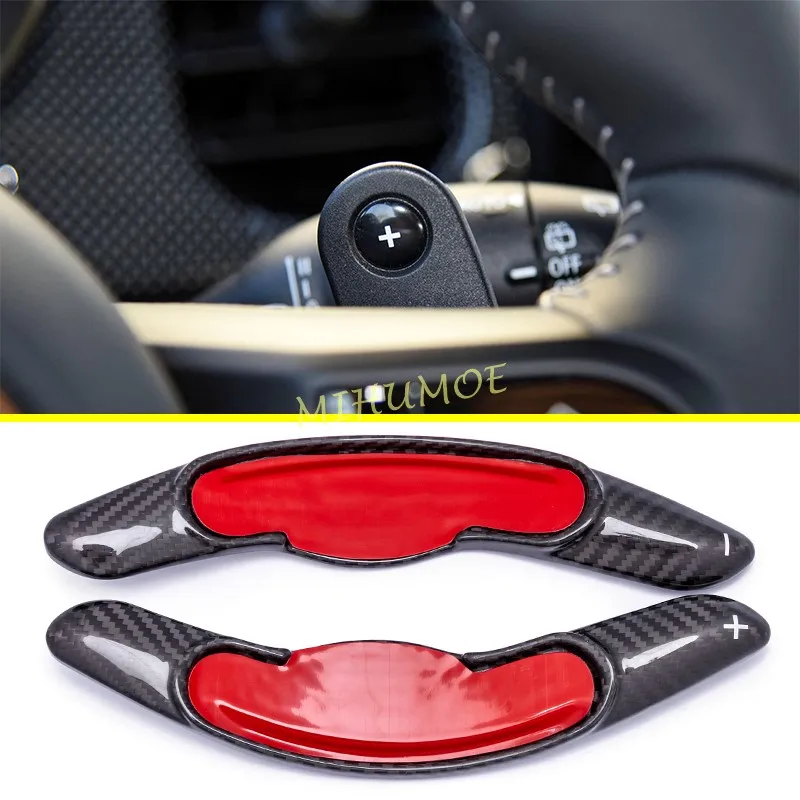 Real Carbon Fiber Steering Wheel Paddle Shifter Accessories For 2015+ Mini Cooper S Countryman Clubman F55 F56 F57 F60 F54