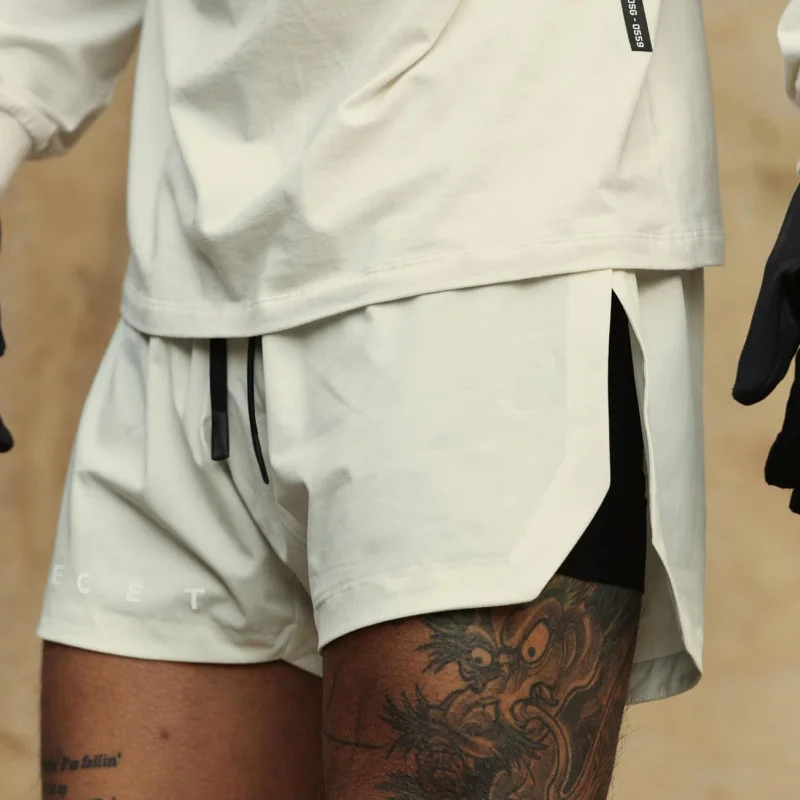 Мужские Эластичные Дышащие Спортивные Шорты Для Летних Тренировок Длиной До