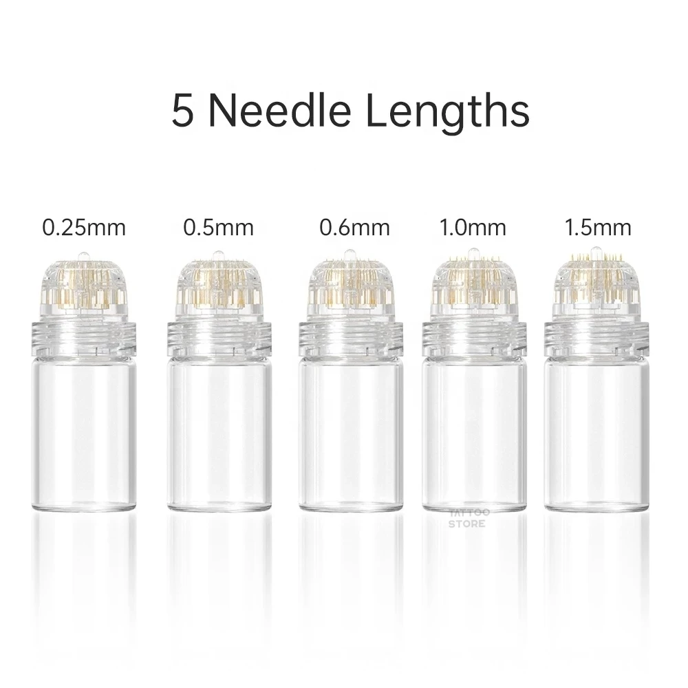 

1pcs Reusable Hydra 20 Pin Micro Titanium Tips Derma Needles Skin Care Anti Aging Whiten Bottle Stamp Serum Beauty Care Tools