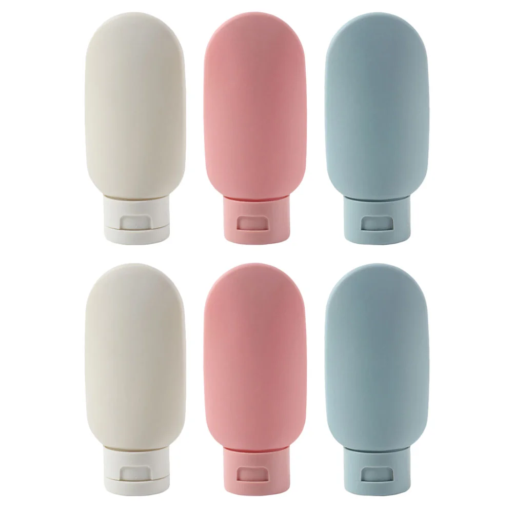 

6 Pcs Travel Bottle Containers Liquids Bottled Refillable Silica Gel Leakproof Silicone Lotion Toiletry