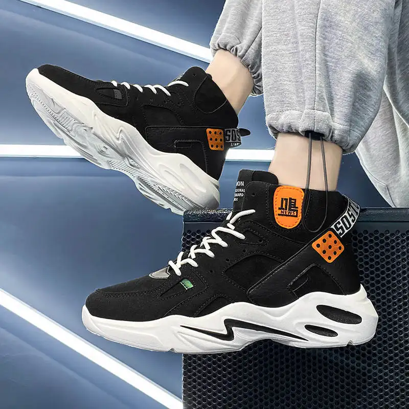 

Schoes Men Sport Shoes Big Sizes Black Running Shoes Solid Color Sports Sneakers Stocking Casual Sneakers 2021G Tennis Slimming