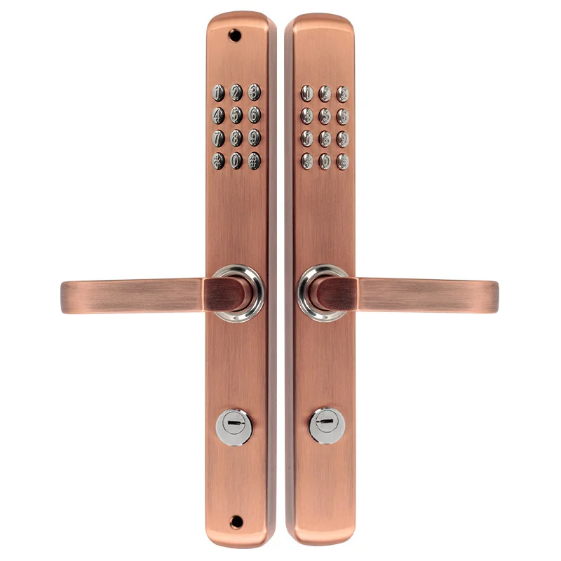 

Outdoor Mechanical push button pin code door lock keypad Courtyard Patio double side combination door lock