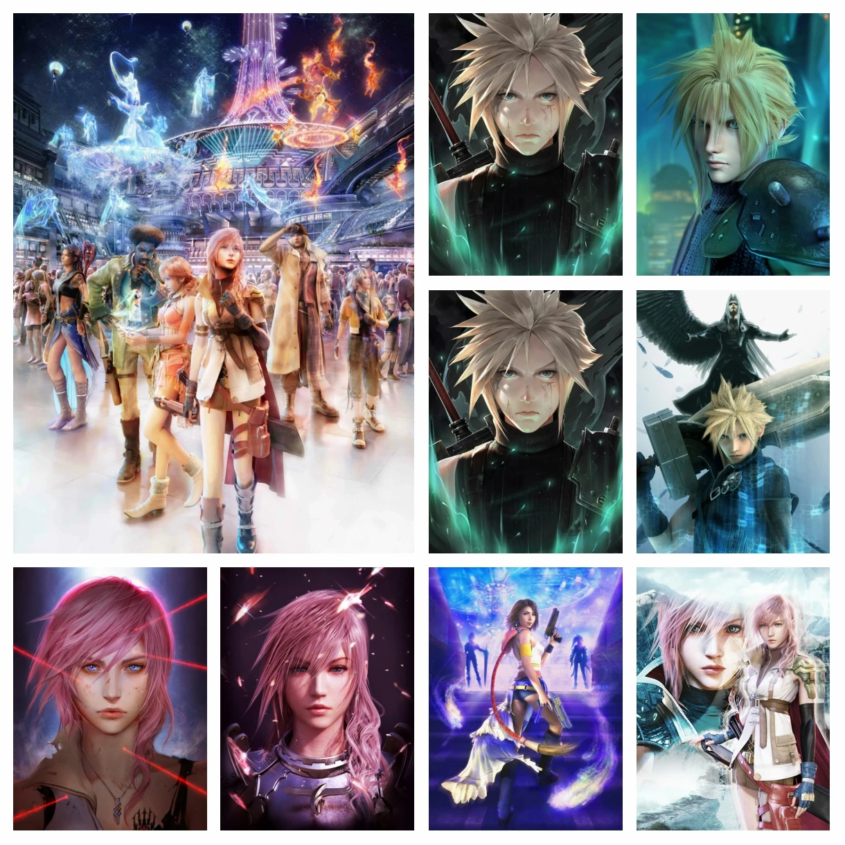 

DIY Full Square Round Drill Cartoon Game Final Fantasy Diamond Mosaic Painting Cross Stitch Embroidery Picture Crystal Decor Art