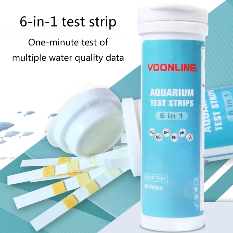 

M5TF 50pcs/set Fish Test Strips Aquarium Test Strips Water Test Strips Aquarium
