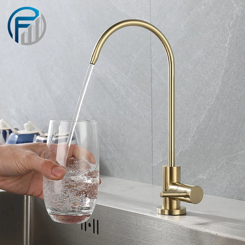 

Kitchen Faucets Direct Drinking Tap Black Matte Stainless Steel kitchen Water Filter Tap RO Purify System Lead Free