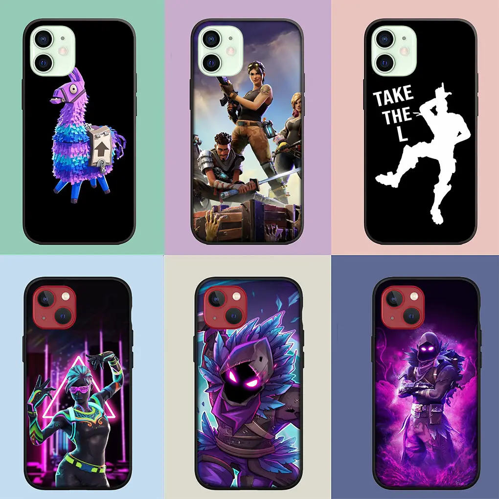 Фото Чехол-накладка для телефона с плакатом F-Fortnites-Wallpaper для Apple iPhone 16 11 Pro XS Max X XR 6 7 8 6S Plus + SE 2022 8+ Мягкий корпус №3