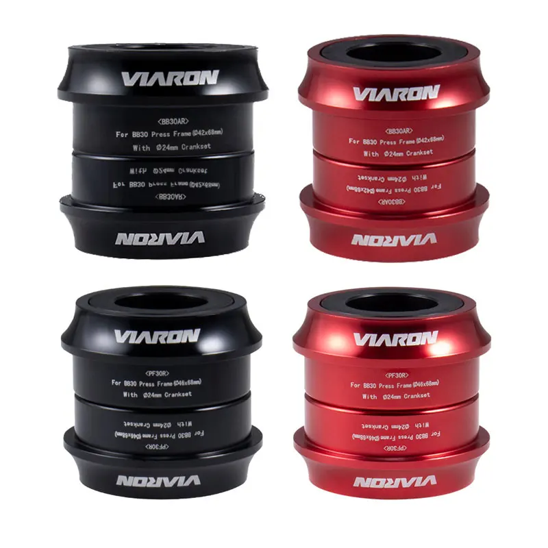 

5PCS Viaron Bicycle Bottom Bracket Aluminum Alloy Bicycle Crank Pf30/bb30 Press-In Bottom Bracket Rotation 24MM for MTB Bike