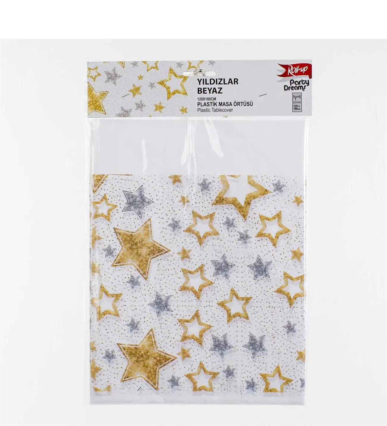 

Stars White Plastic Table Cloth 120x180 Cm Ergonomic Design Practical Products
