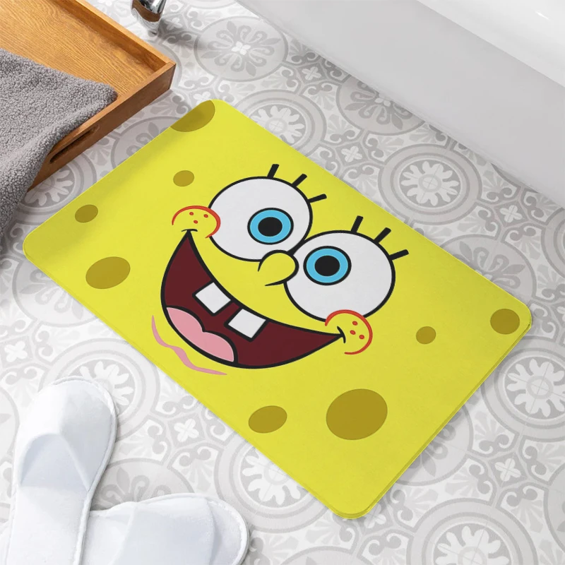 

S-Spongebobs Bedrooom Carpet Anti Slip Mat Prayer Rug Floor Mats Doormat for Entrance Door Doormats Welcome Home Bath Kitchen