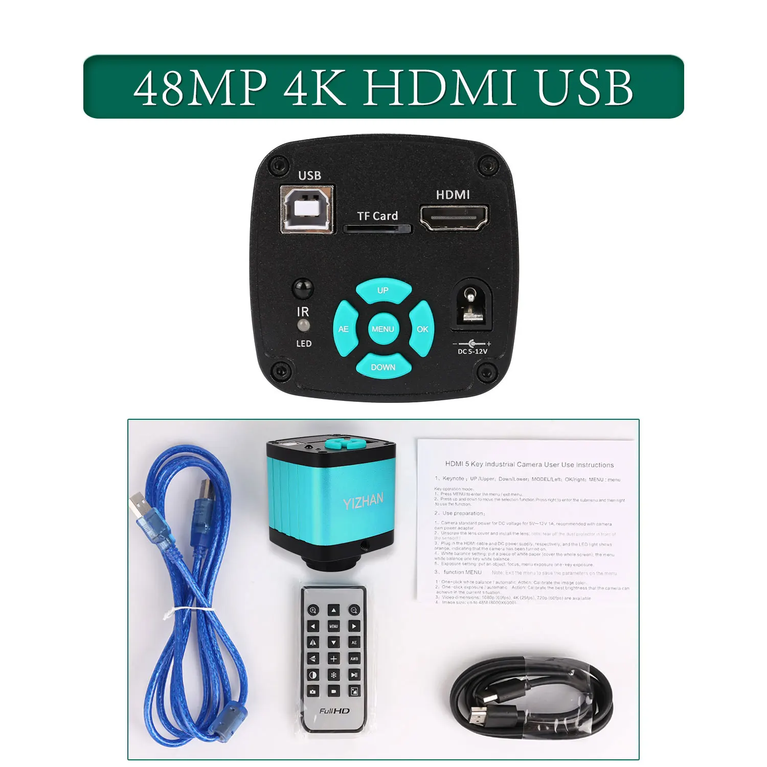 

YIZHAN 48MP HDMI USB микроскоп 500X