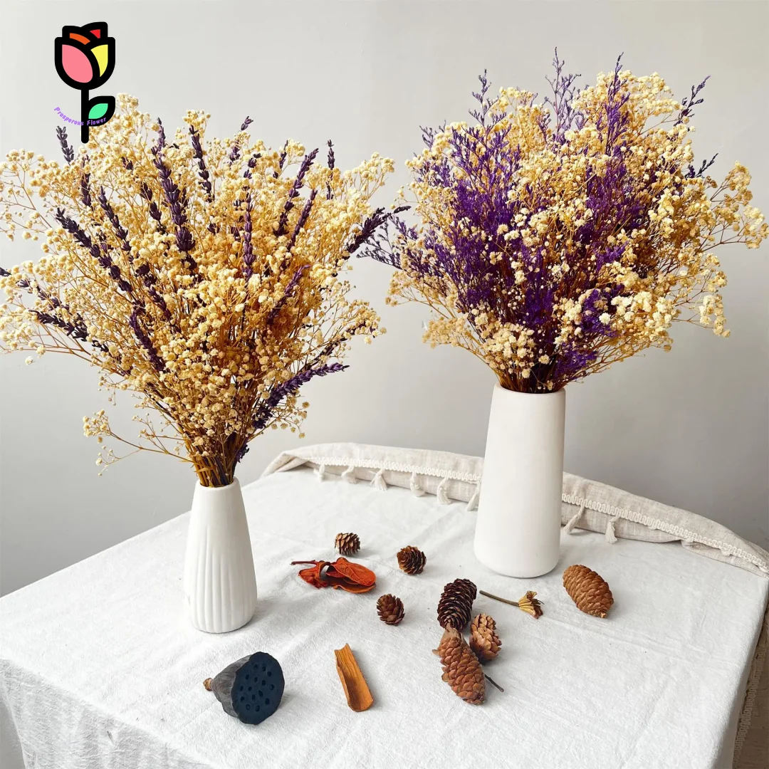 

100g Dried Flowers Lavender Natural Gypsophila Mixed Bouquet Home Decor Artificial Plant Forget Me Not Flower Wedding Decoration
