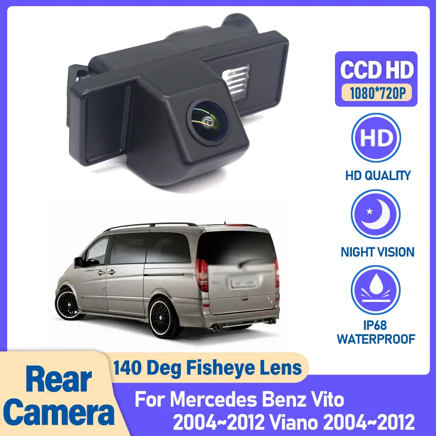 Фото Камера заднего вида HD 1080P для Mercedes Benz Vito Viano Sprinter V-Class W639 с ночным видением и углом обзора 360 градусов №3