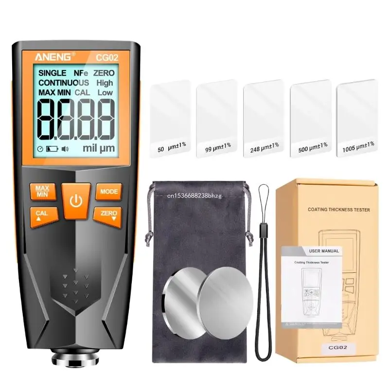 

Coating Thickness Gauge CG02 Digital Meter for Automobile Paint Thickness Measurement Fe/NFe Automatic Detection Dropship