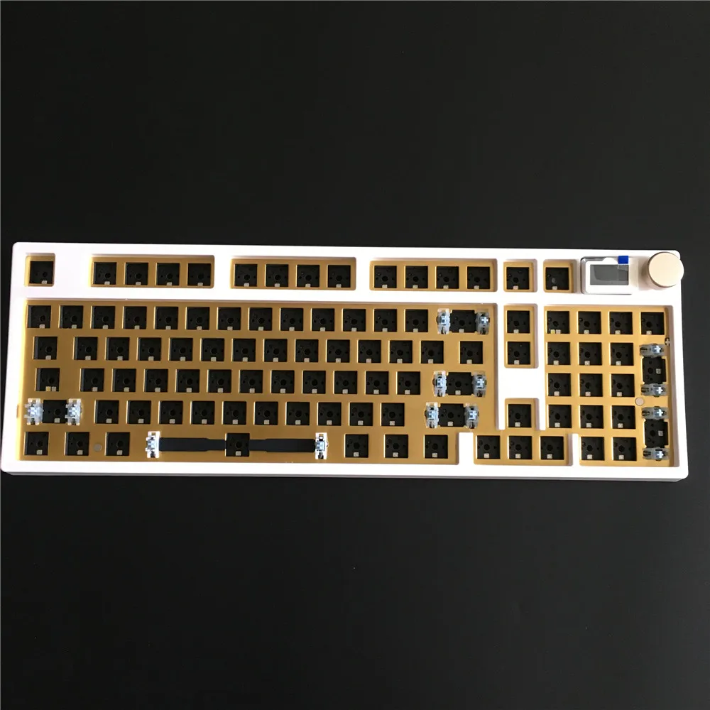 2023 Новый трехрежимный Keydous NJ98 набор из латуни/стали Hotswap RGB Bluetooth 5,0 механическая клавиатура 2,4g Беспроводная MAC