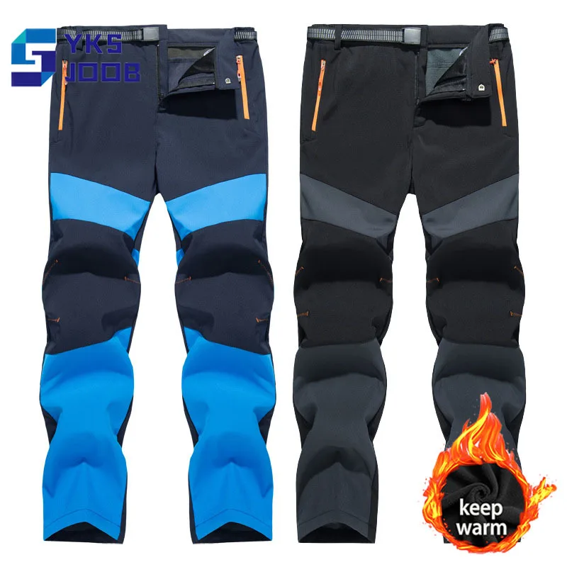 

Warm Hiking Pants Mens Breathbale Waterproof Wear-resisting Trousers Skiing Cycling Shooting Camping Climbing Pant Spring Winter
