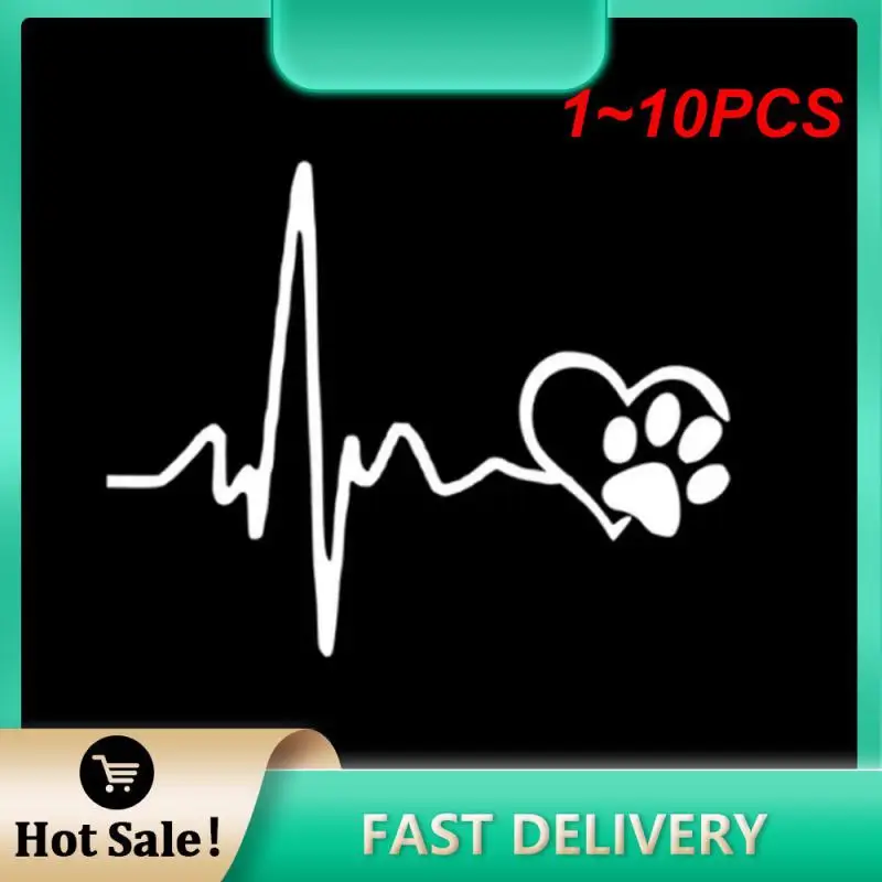 

1 ~ 10 шт. наклейка с надписью «Love Dog», автомобильная наклейка, украшение для автомобильного окна, ноутбука, автомобильные аксессуары, креативные Мультяшные милые черные/белые
