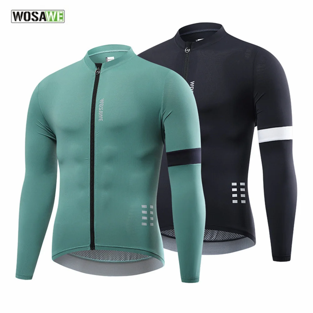 

Winter Men Cycling Maillot MTB Jersey Bicycle Clothing Long Sleeve Reflective Bike Outdoor SportWear Uniform