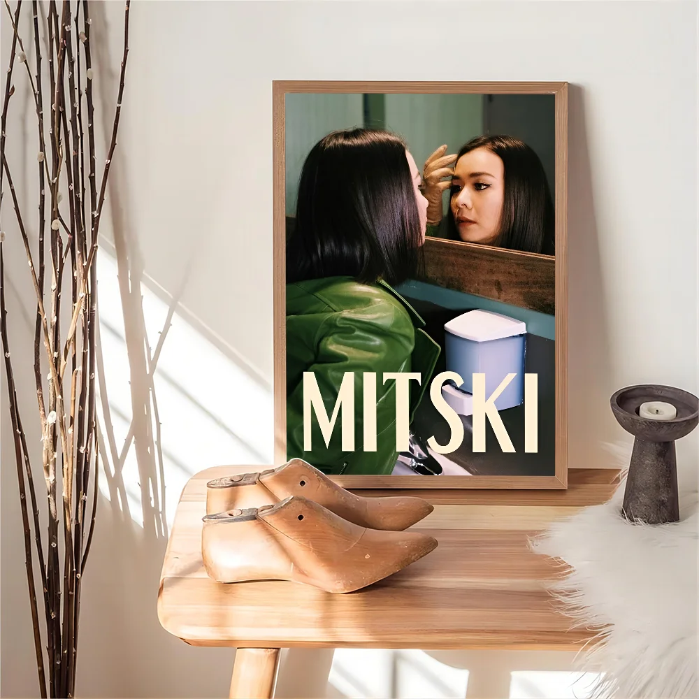 Винтажный самоклеящийся художественный плакат Singer Mitski белая бумага плакаты
