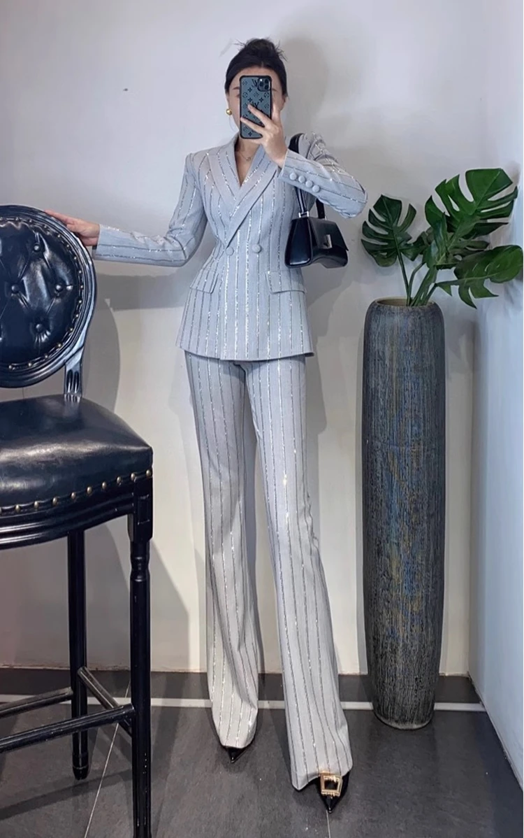 Новые весенне-осенние офисные женские брендовые пальто для девочек комплекты