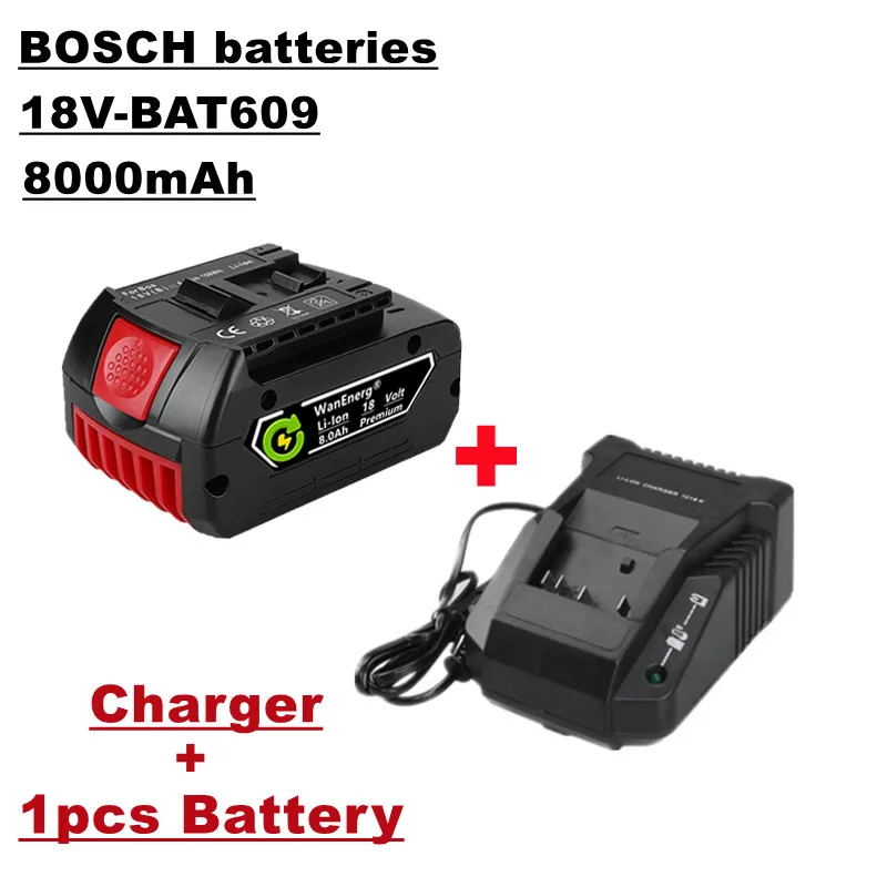 

18V hand drill battery,power tool battery,8.0Ah,suitable for bat609,bat609g,bat618,bat618g, bat614, 1 Battery + charger for sale