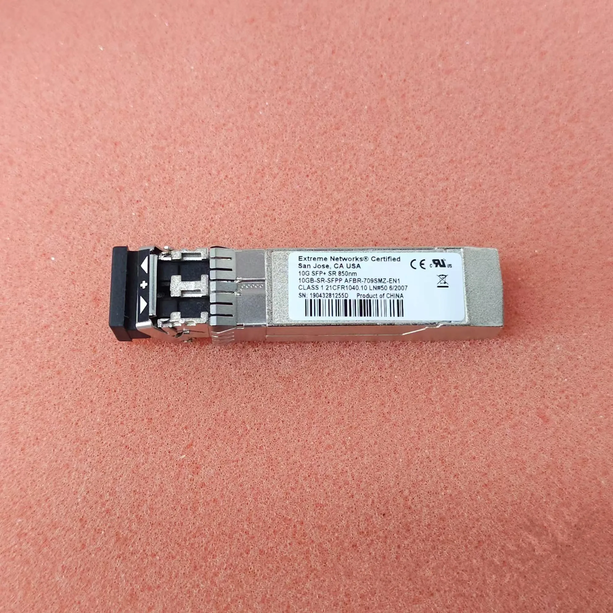 Трансивер Extreme Networkworks 10G SFP+ SR 850NM 10GB-SR-SFPP AFBR-709SMZ-EN1 Оптическое волокно