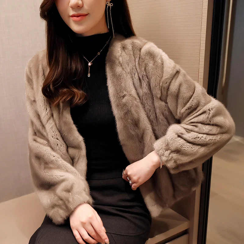 

Mink Women's Winter Coats Real Fur Coat Korean Fashion Women Clothes Warm Short Female Fur Jackets Casaco Feminino Lq