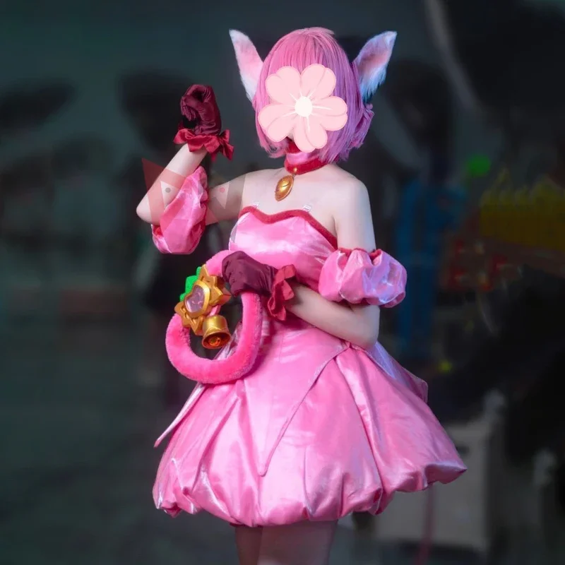 Новинка косплей-костюм tokyomew Mew с клубникой Ichigo розовые платья ушками и хвостом на