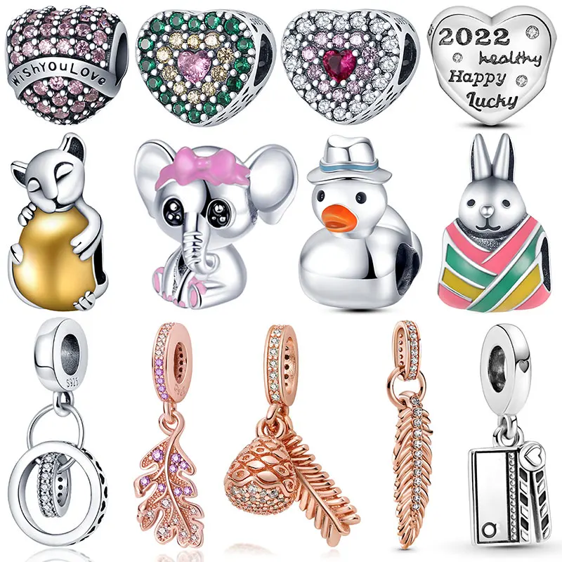 

Genuine 925 Sterling Silver elephant Fit Original 925 Pandora Bracelet&Bangle For Women Birthday Fashion Jewelry Gift