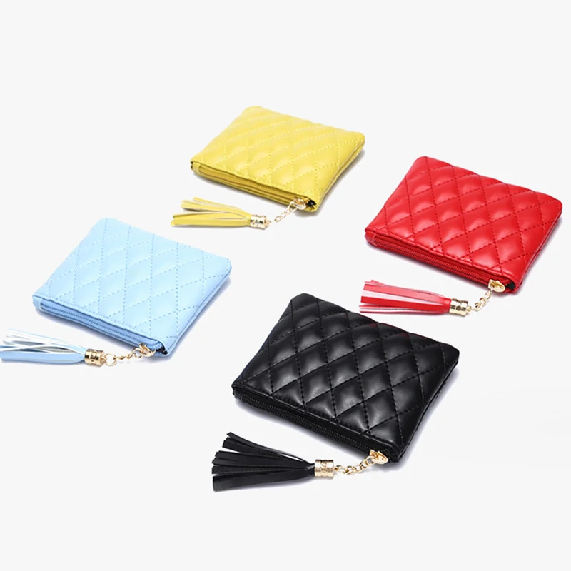 

Zipper Wallet Coin Purse Women Pouch Coin Purse Money Bag Diamond Embroidery Key Chain Purse Multi-colored Can be Hung Stylish