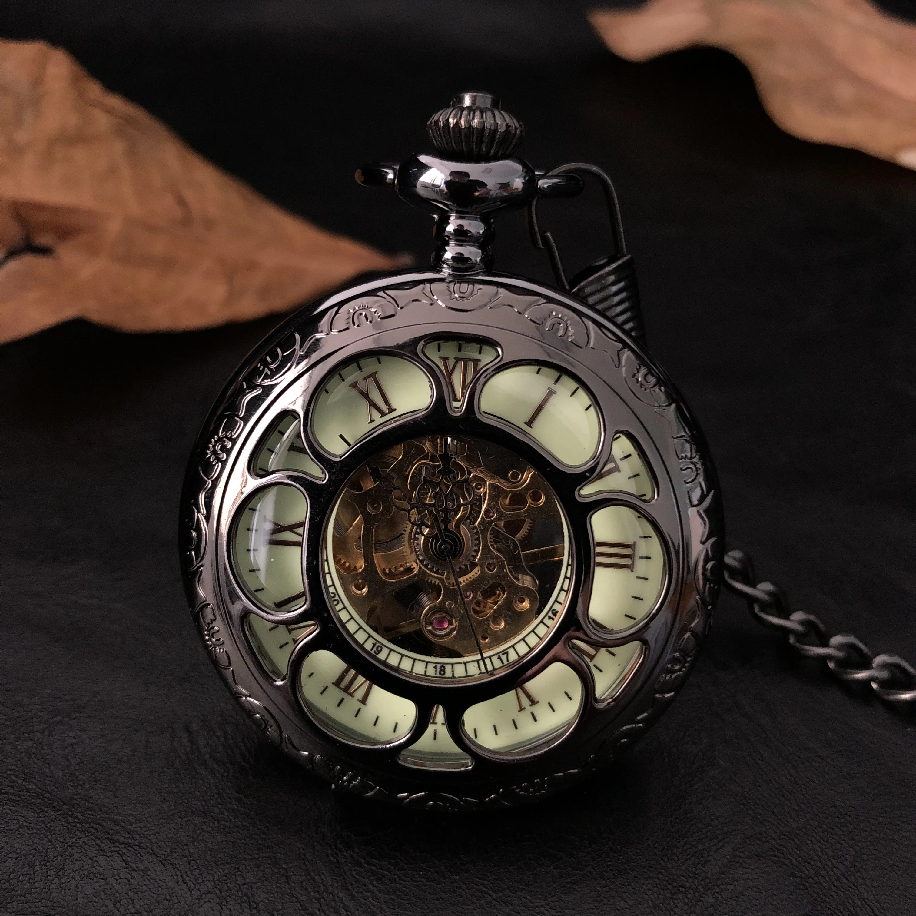 

Новое поступление, изысканная Минималистичная механическая подвеска с римскими цифрами, цепочка для мужчин и женщин