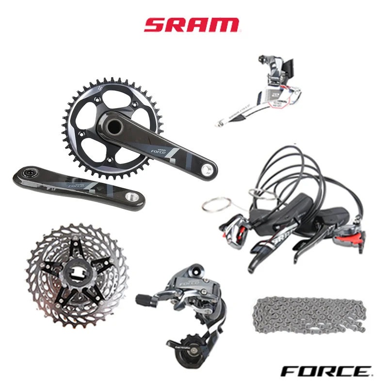 

SRAM FORCE 22 2x11 Speed 50x34T 53x39T 46x36T 170mm 172.5mm Carbon Road Bicycle Groupset Bike Kit Hydraulic Disc Brake GXP PF