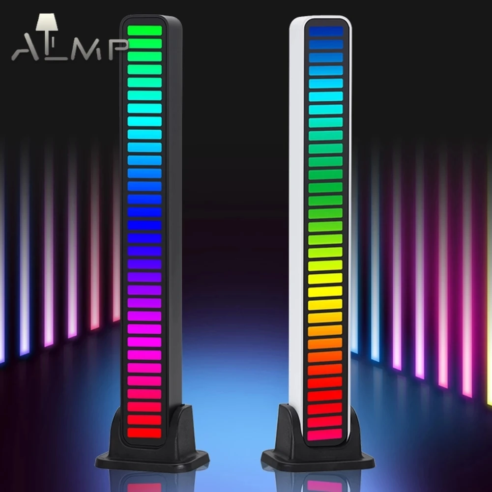 

Цветная лампа RGB с 32 светодиосветодиодный, 8 динамических режимов, освесветильник с управлением звуком, USB/перезаряжаемая музыкальная подсв...