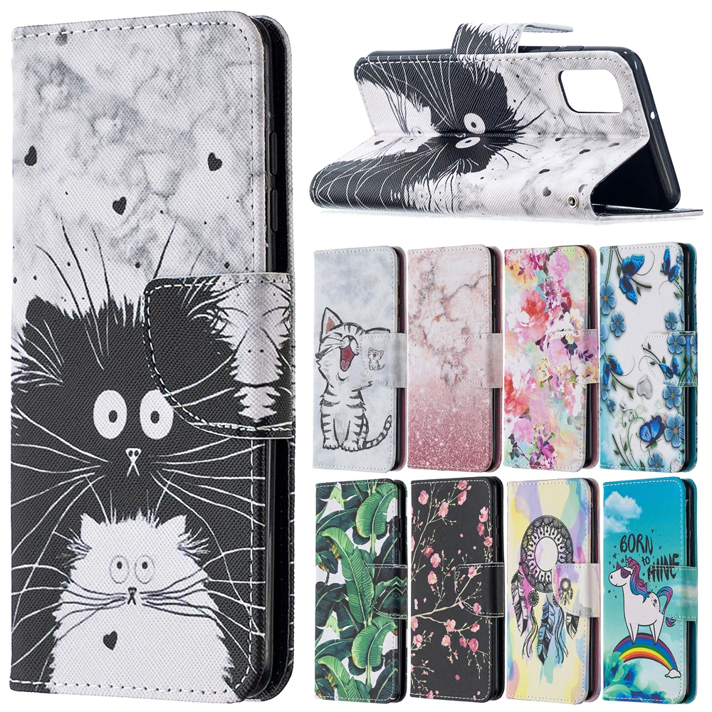 

Flip Case for iPhone 13 Pro Max Coque iPhone 11 12 Mini 13Pro 12Pro 11Pro Case Cute Cat Flower Leather Wallet i Phone Cover Capa