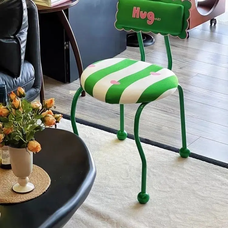 Мебельные табуреты по индивидуальному заказу железные стулья в полоску с