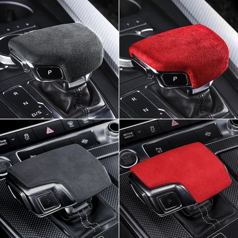 

Alcantara Suede Gear Lever Stick Shift Knob Decor Cover For Audi A6 A6L A7 Q7 2019 2020 2021 Car Shift Head Trim Interior Parts