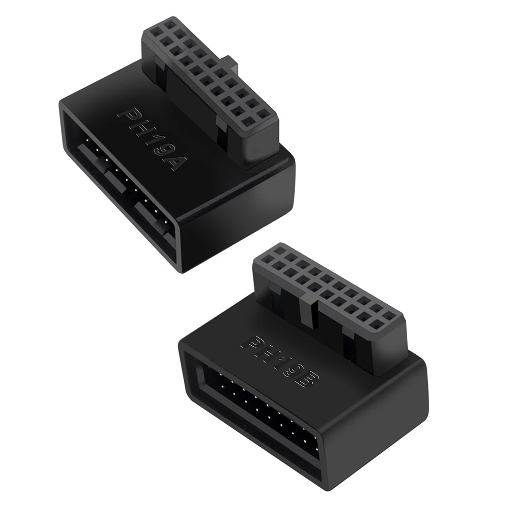Внешний USB 3.0 19/20P разъем 90-градусный адаптер-конвертер для материнской платы