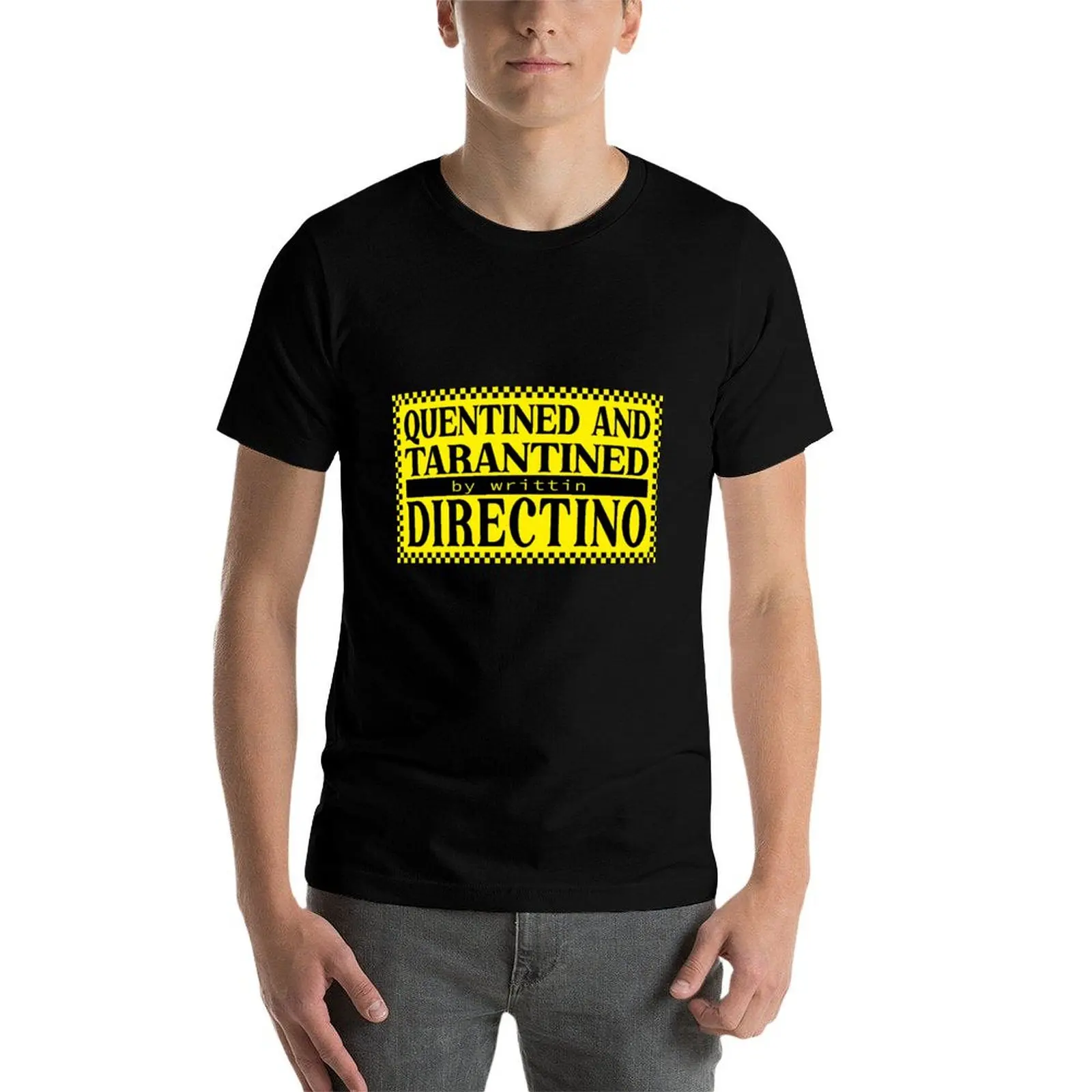 Фото Directino Quentined man Tarantined by t Самые и продаваемые рубашки Writtin, дизайнерские футболки, футболки из хлопка №4