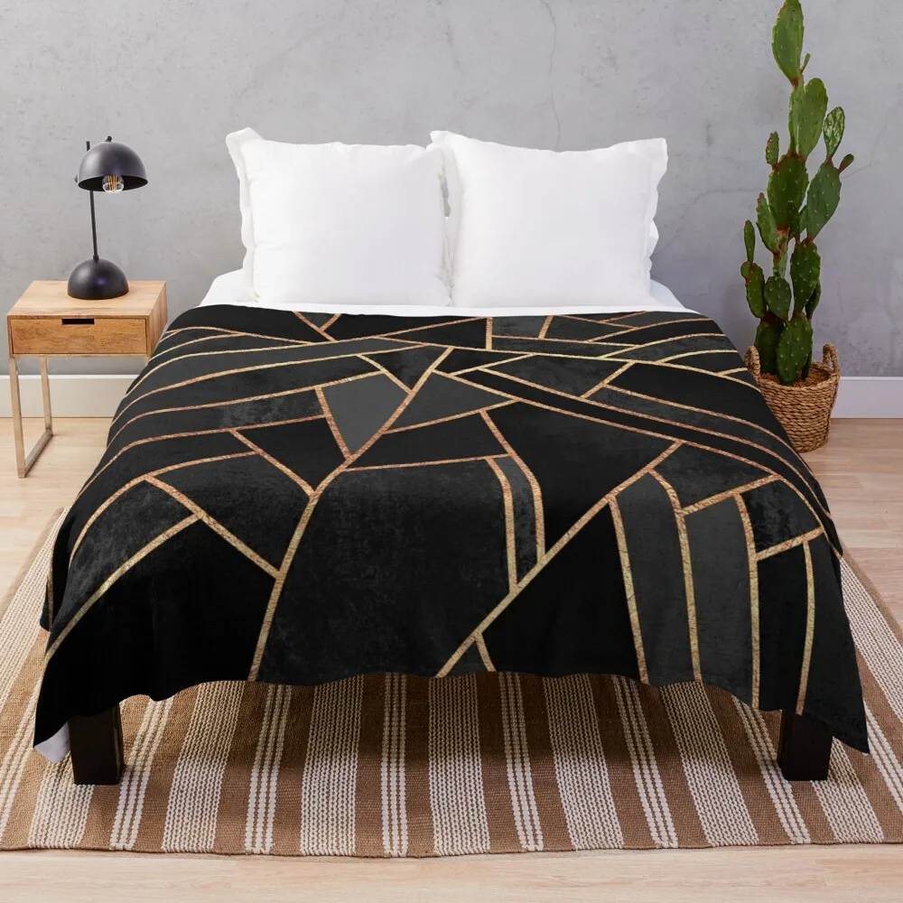 

Black Night Throw Blanket hairy quilt blanket weighted blanket