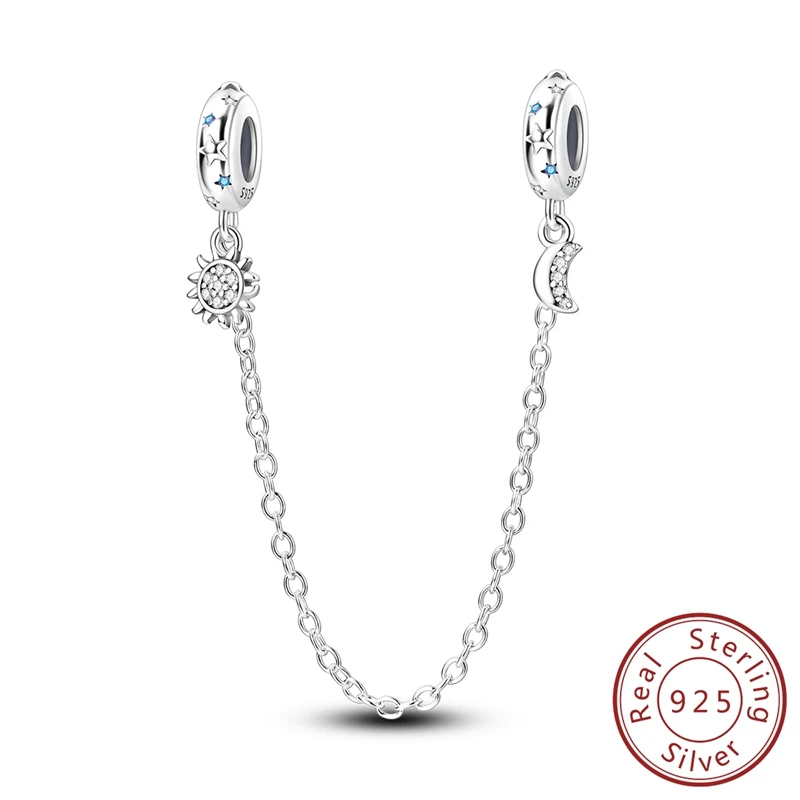 

Цепочка из серебра 925 пробы со звездами, солнцем и луной