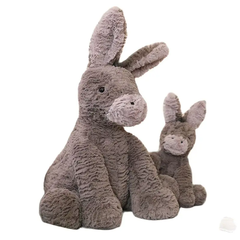 

Забавные плюшевые игрушки 23/40/60 см, Милые серые строительные куклы, мягкие игрушки-животные для младенцев, украшения для дня рождения, подарки