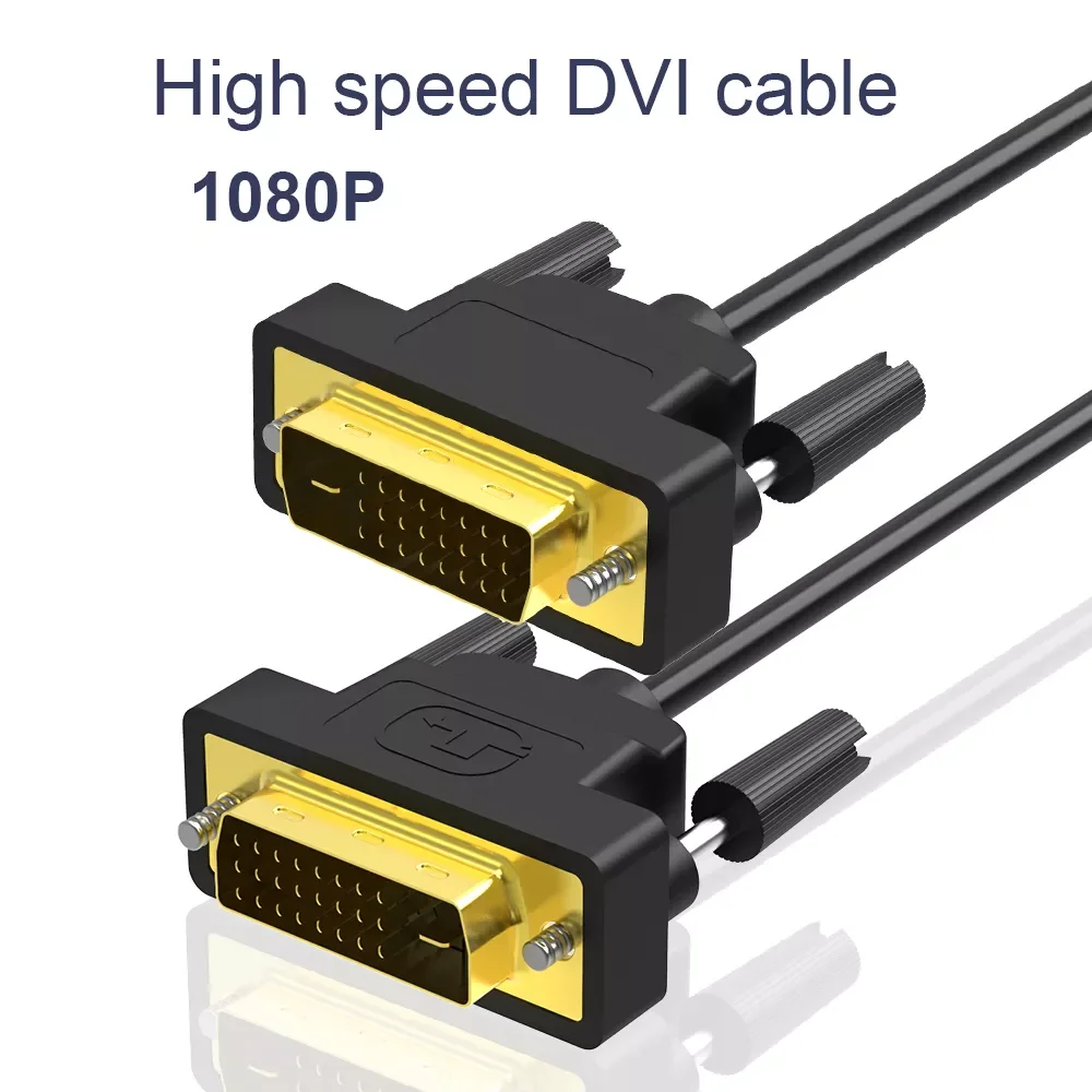 

High speed DVI cable 1080p 3D Gold Plated Plug Male-Male DVI TO DVI 24+1 PIN cable 1M 1.8M 2M 3M for LCD DVD HDTV XBOX Monitor