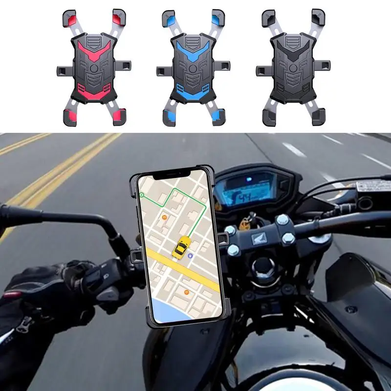 

Bike Phone Mount Cellphone Clip Handlebar Mount With 360-Degree Rotation Anti-Shake Phone Clamp For ATVs Scooters
