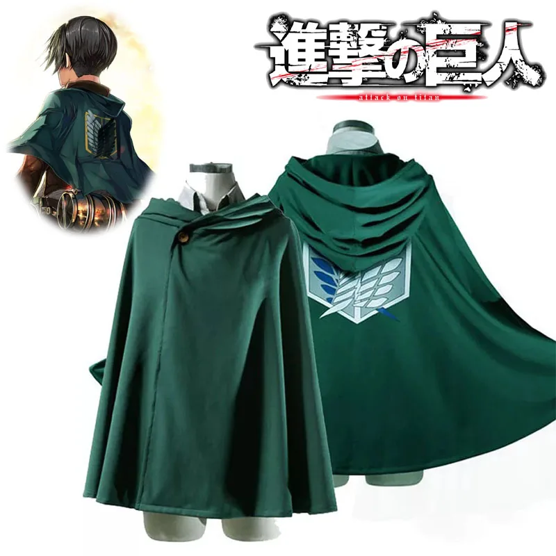 

Anime Attack on Titan Cloak Cosplay Shingeki No Kyojin Scouting Legion Cosplay Costume Anime Cosplay Green Cape Mens Clothes