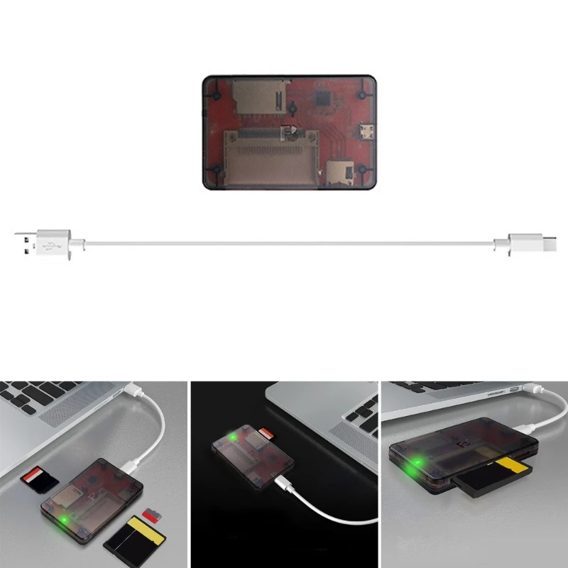 

896F Card Reader for SD CF TF to Lightning Smart Camera Memory Card Adapter for iPhone iPod Apple Memory Cards