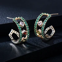 jimbora gorgeous shiny %d1%81%d0%b5%d1%80%d1%8c%d0%b3%d0%b8 green luck drop earrings full cubic zirconia for women wedding trendy cz earrings high quality