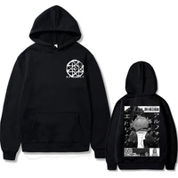90s anime fullmetal alchemist print hoodie alphonse elric manga black hooded sweatshirt men women cartoon animation streetwear