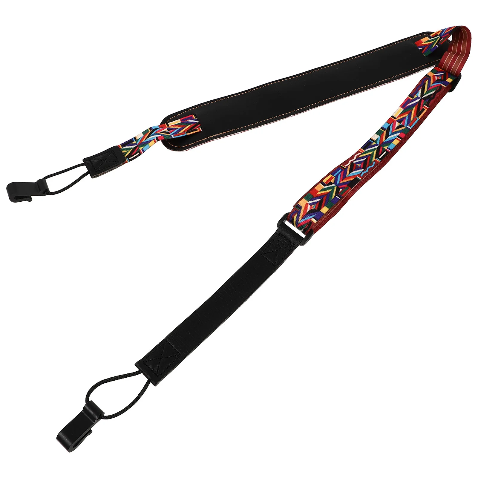 

Ukulele Strap Perforated Lanyard Hand-held Musical Instrument Creative Carrying Rope Cotton Foldable Beautiful Adjustable Belt